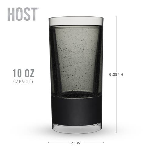 Host Highball Freeze Cooling Cup Set Of 2 In Tinted Gray