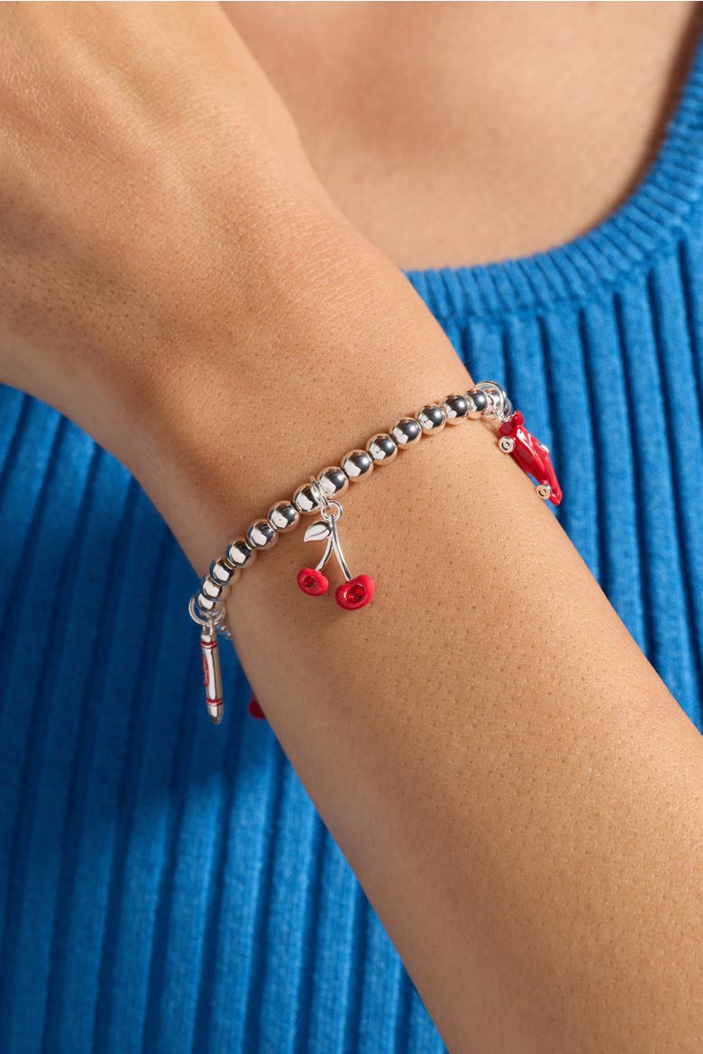 Crayola x Alex and Ani Fan Favorites Scarlet Stretch Bracelet, Alternate, color, Silver