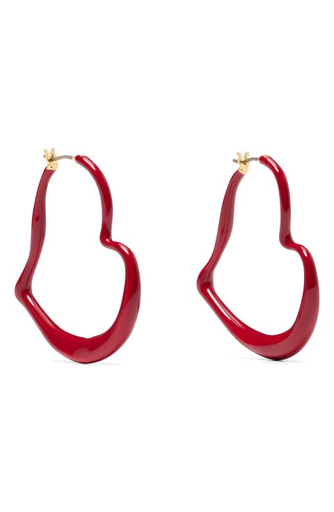 heart hoop earrings