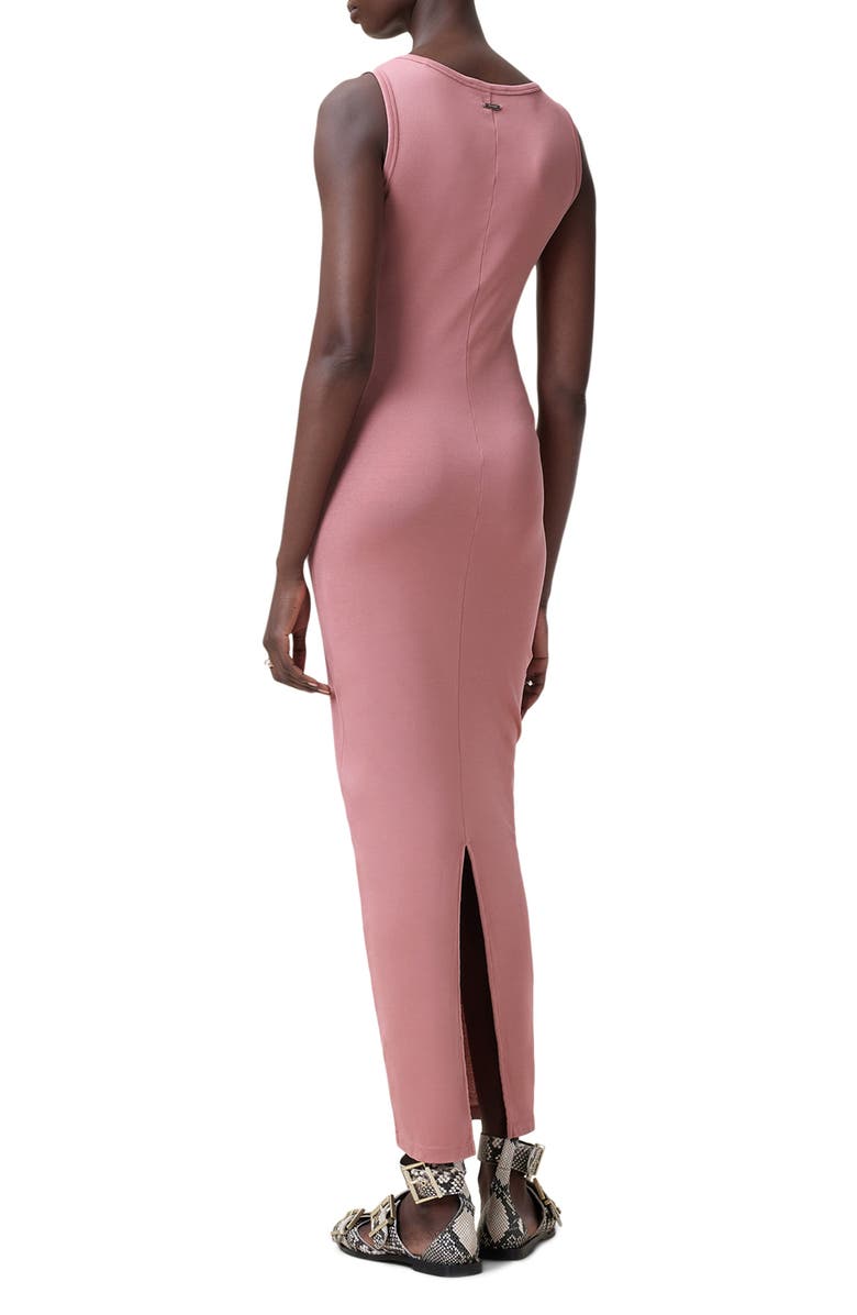 AllSaints Katarina Ruched Side Maxi Dress, Alternate, color, Ash Rose Pink
