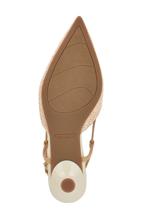 Nine West Rowen Slingback Pump In Cream/natural Woven