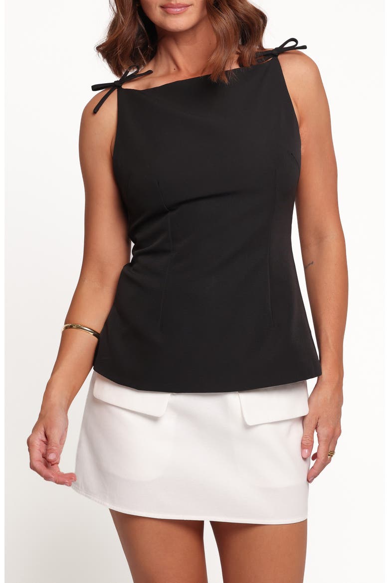 Pattie Bow Top, Main, color, BLACK