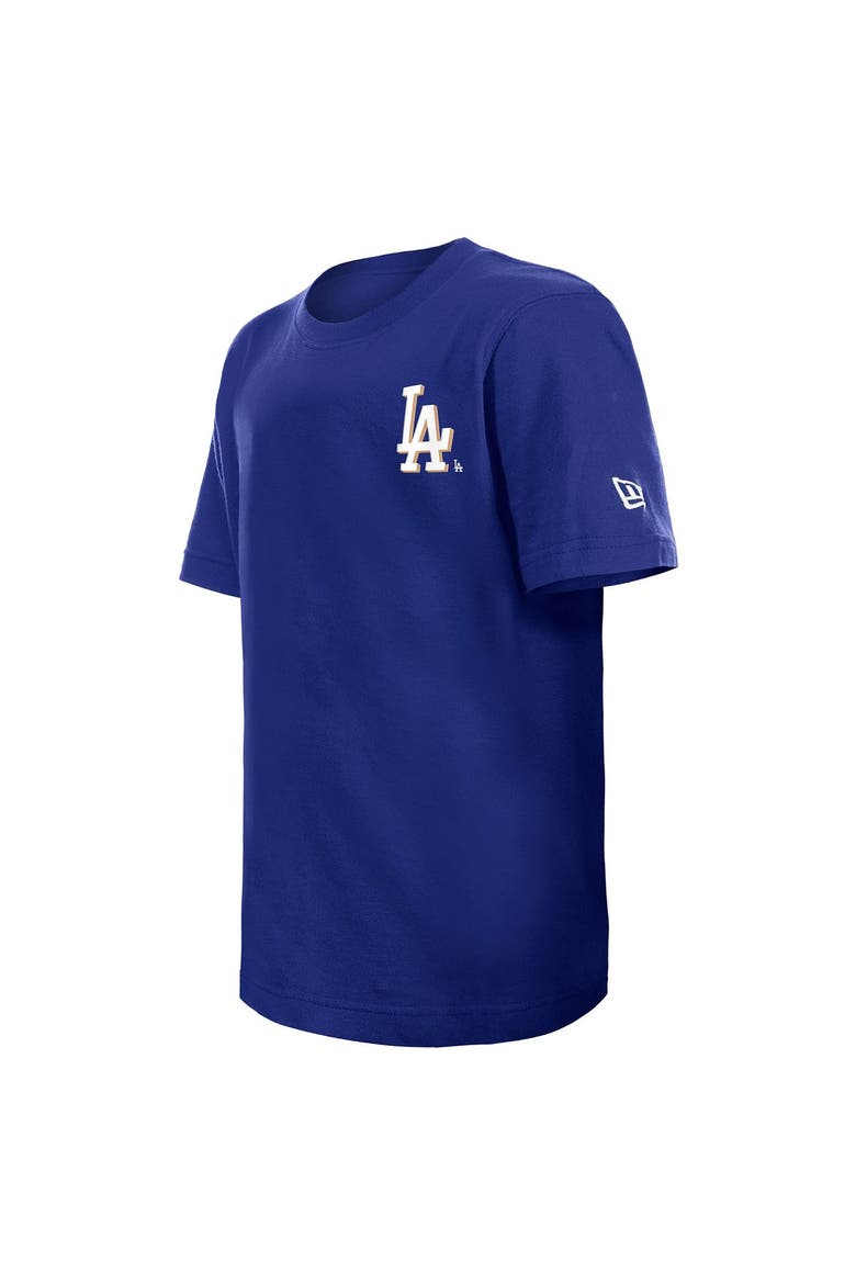 Youth New Era Royal Los Angeles Dodgers Cartoon Logo T-Shirt, Alternate, color, Royal