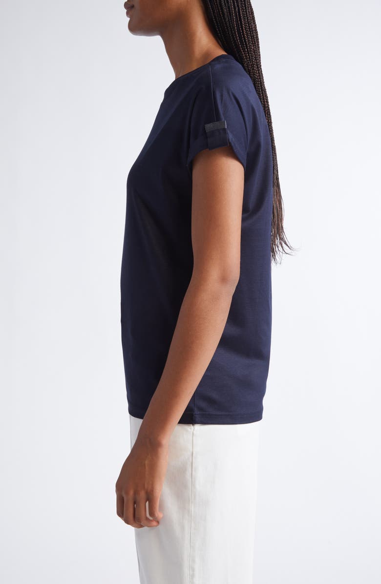 Eleventy Grosgrain Loop Detail T-Shirt, Alternate, color, 11S Blue