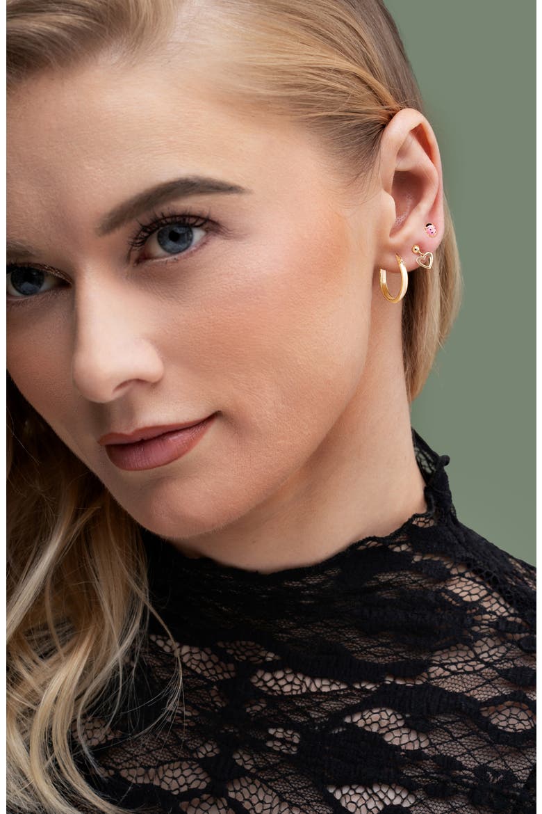 14K Gold Hoop Earrings (Nordstrom Exclusive), Alternate, color, 14K YELLOW GOLD