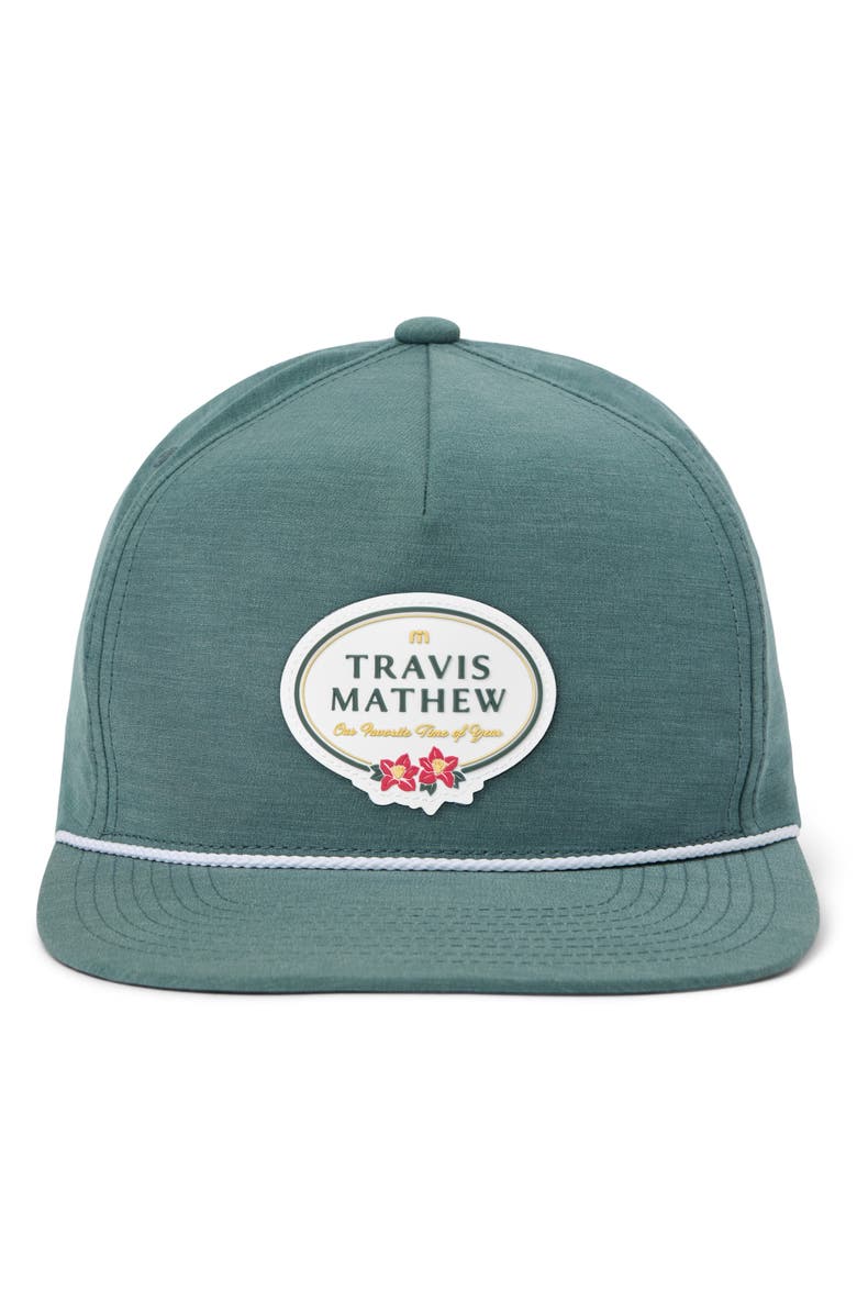 TravisMathew Patron Badge Snapback Baseball Cap, Alternate, color, Silver Pine