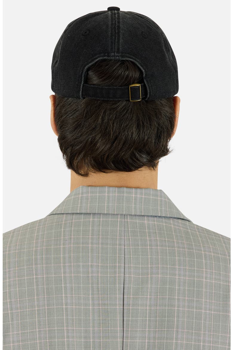 Denim Adjustable Baseball Cap, Alternate, color, DARK WASH