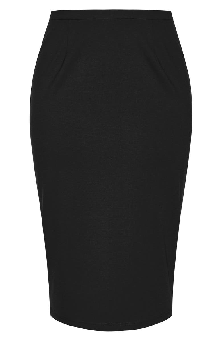 City Chic Hailey Exposed Back Zip Pencil Skirt, Alternate, color, 