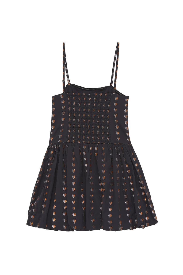 Daniela Lurex Heart Bubble Dress, Alternate, color, Black