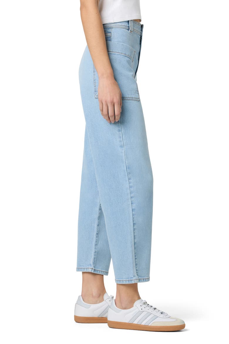Patch Pocket High Waist Ankle Barrel Leg Jeans, Alternate, color, LUANDA