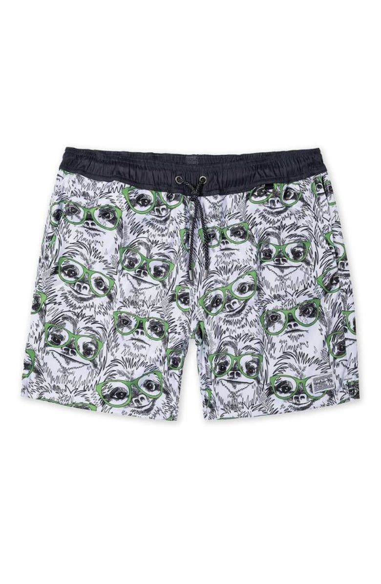 Baja Llama SLOTHMEISTER - STRETCH SWIMSUIT, Main, color, White