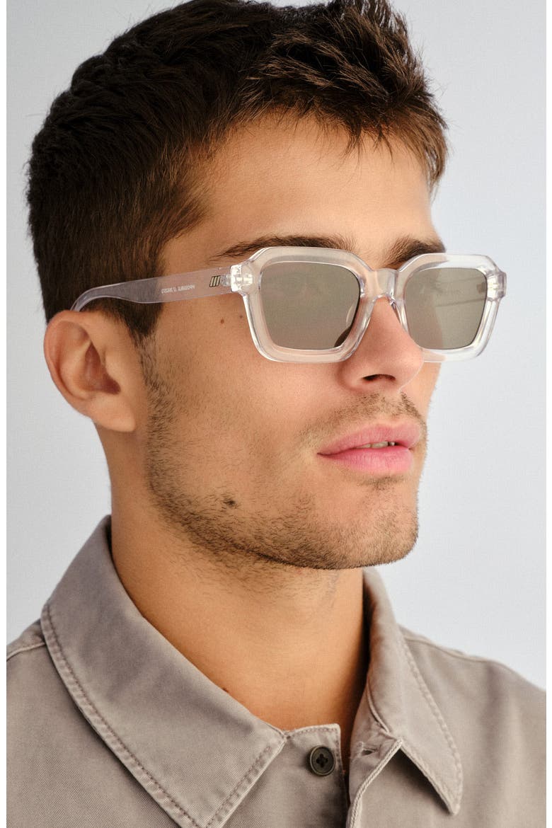 Impossible 51mm Square Sunglasses, Alternate, color, CLEAR