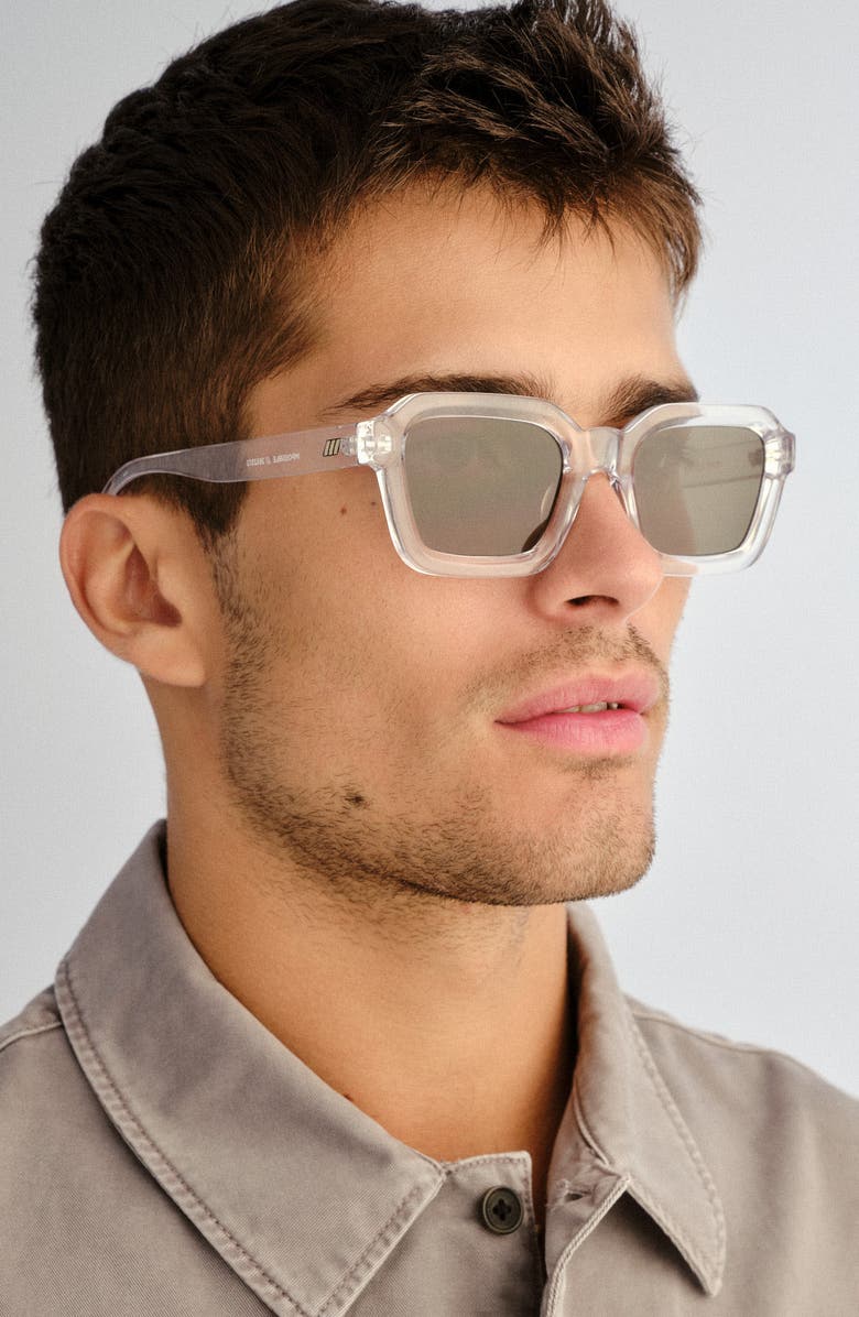 Le Specs Impossible 51mm Square Sunglasses, Alternate, color, Clear
