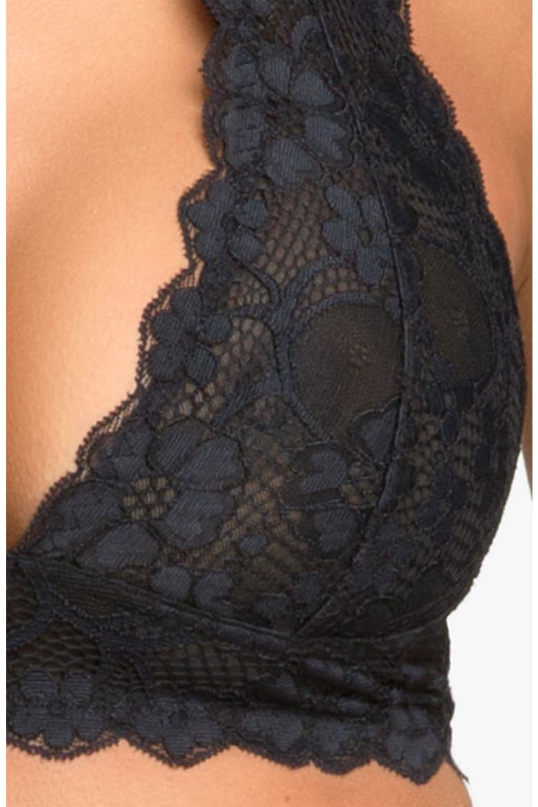Lace Halter Bralette, Alternate, color, BLACK
