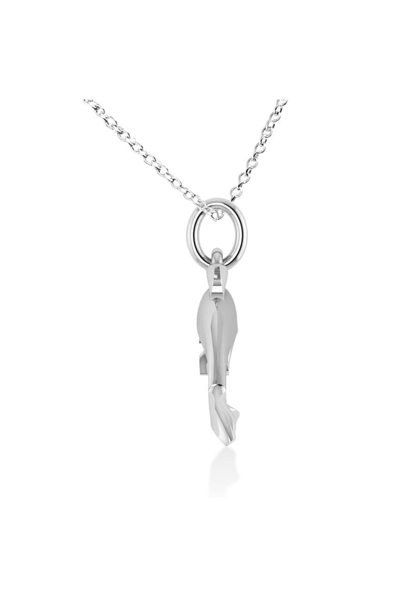 Dolphin Pendant Necklace 14k, Alternate, color, white gold