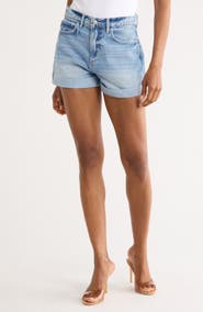 L'AGENCE Jazzy High Waist Cuffed Jean Shorts