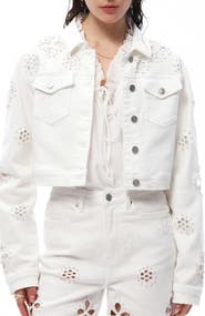Bayeas Crop Denim Trucker Jacket