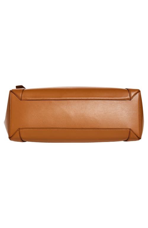 Stella Mccartney Biker Perforated Logo Faux Leather Tote In Brown