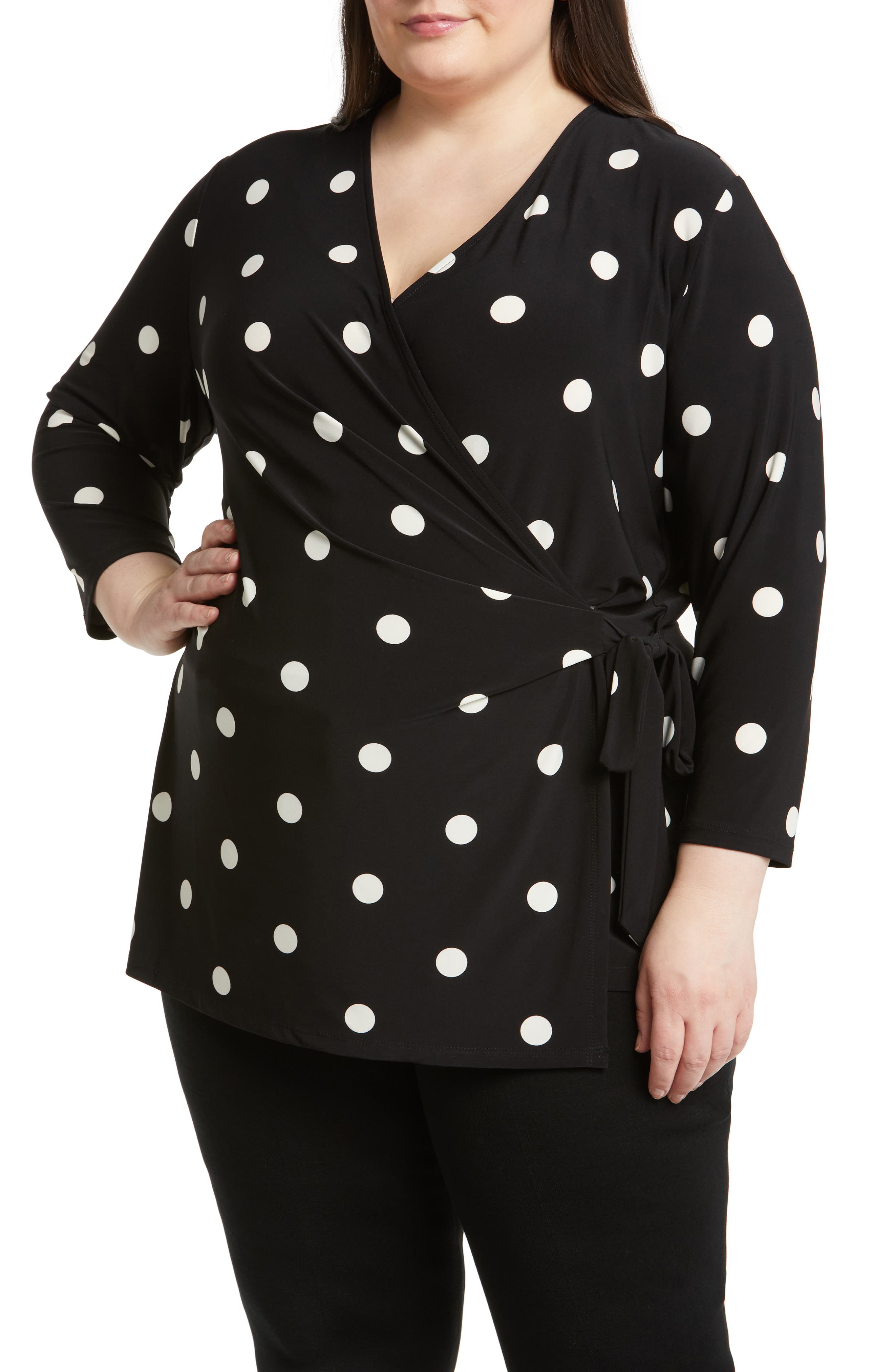 nordstrom polka dot blouse