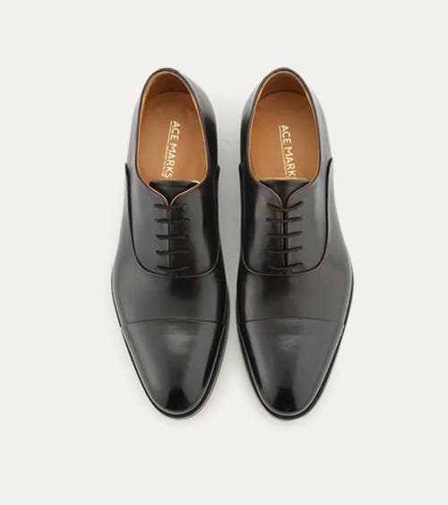 Ace Marks Griffin Cap Toe Oxford In Black