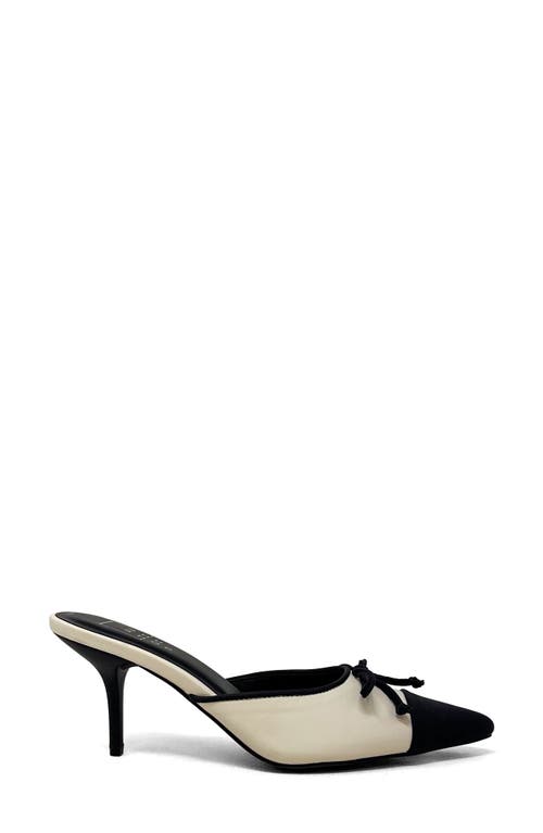 Shushop Naomi Pointed Cap Toe Mule In Neutral