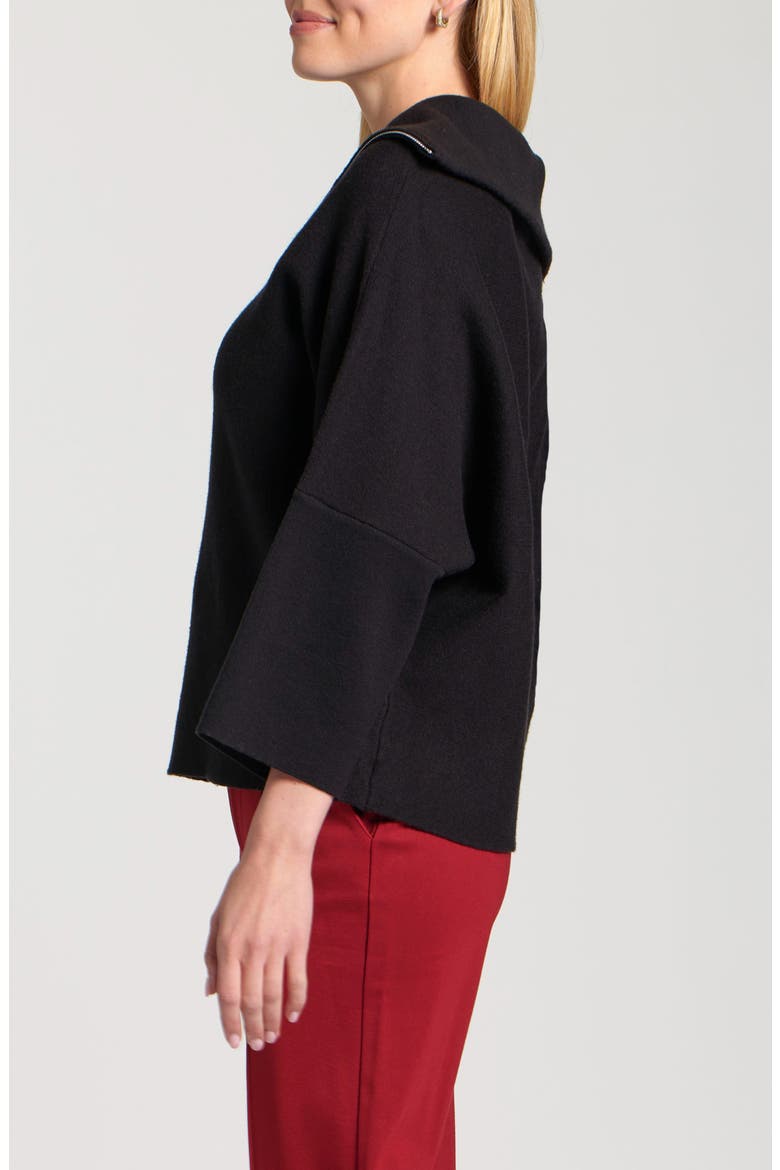 Half-Zip Pullover, Alternate, color, BLACK