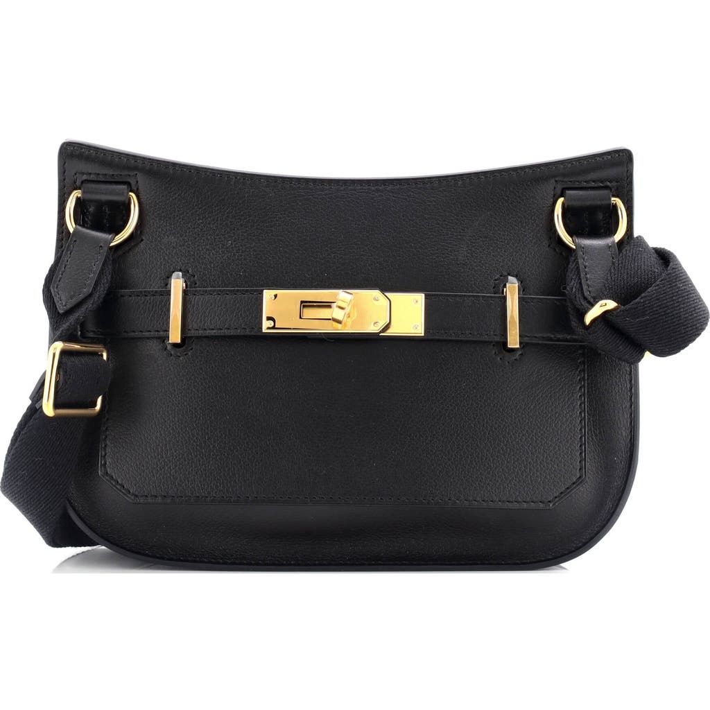 Pre-owned Hermes Hermes Jypsiere Bag Evercolor Mini In Black