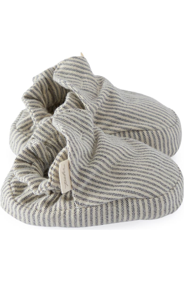 Pehr Organic Cotton Railroad Bootie, Alternate, color, Railroad