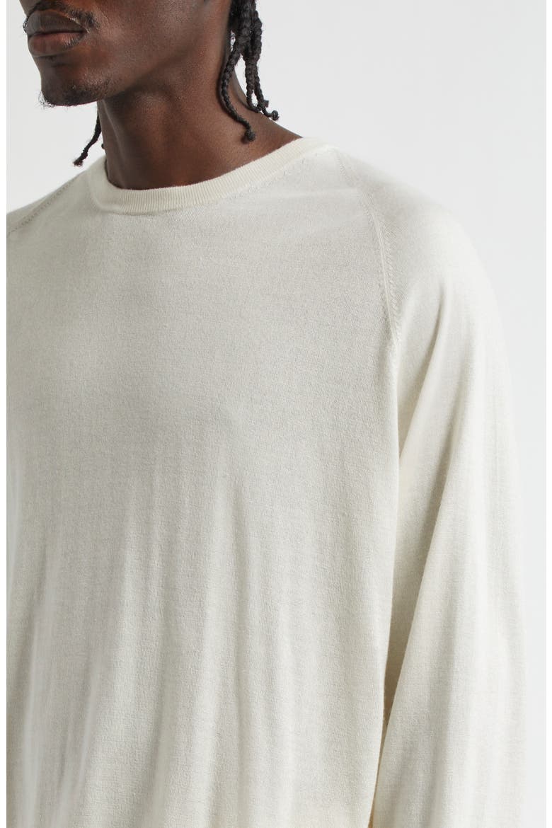 Silk & Cashmere Crewneck Sweater, Alternate, color, WHITE