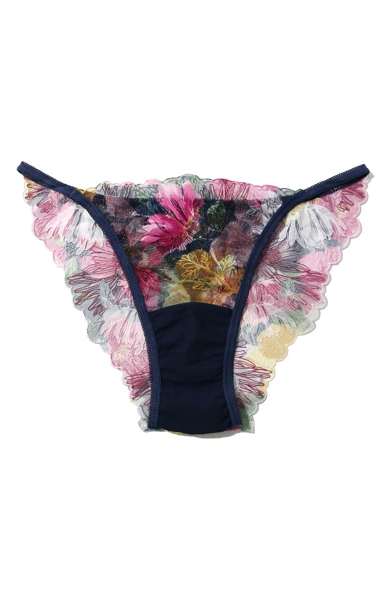 Hanky Panky Wildly Bloom Tanga, Alternate, color, Dark Sky Blue
