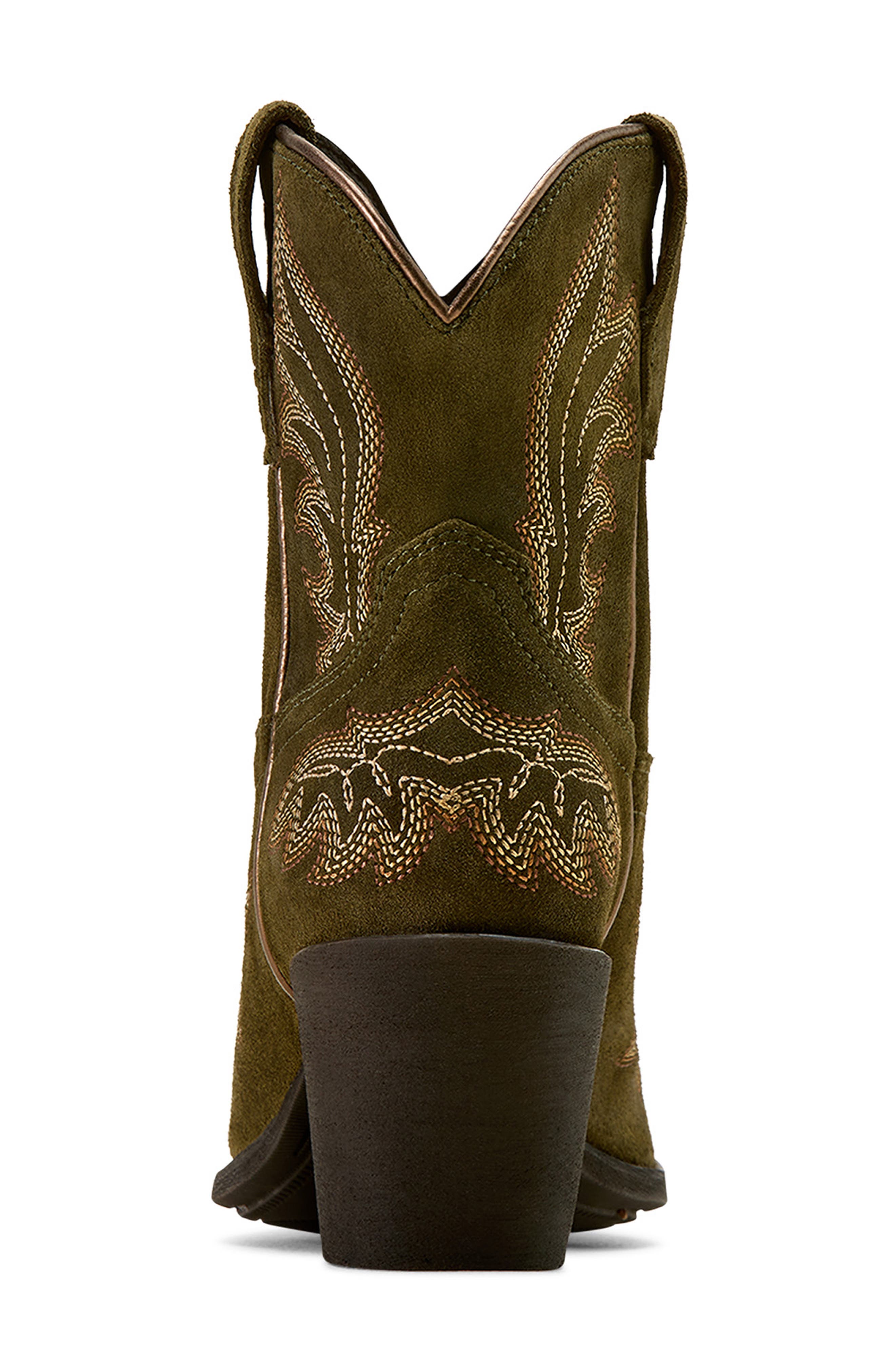 Ariat Chandler X Toe Western Boot, Alternate, color, Soft Olive Suede