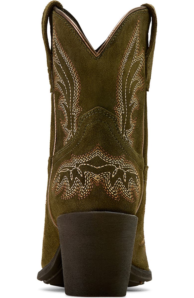 Ariat Chandler X Toe Western Boot, Alternate, color, Soft Olive Suede