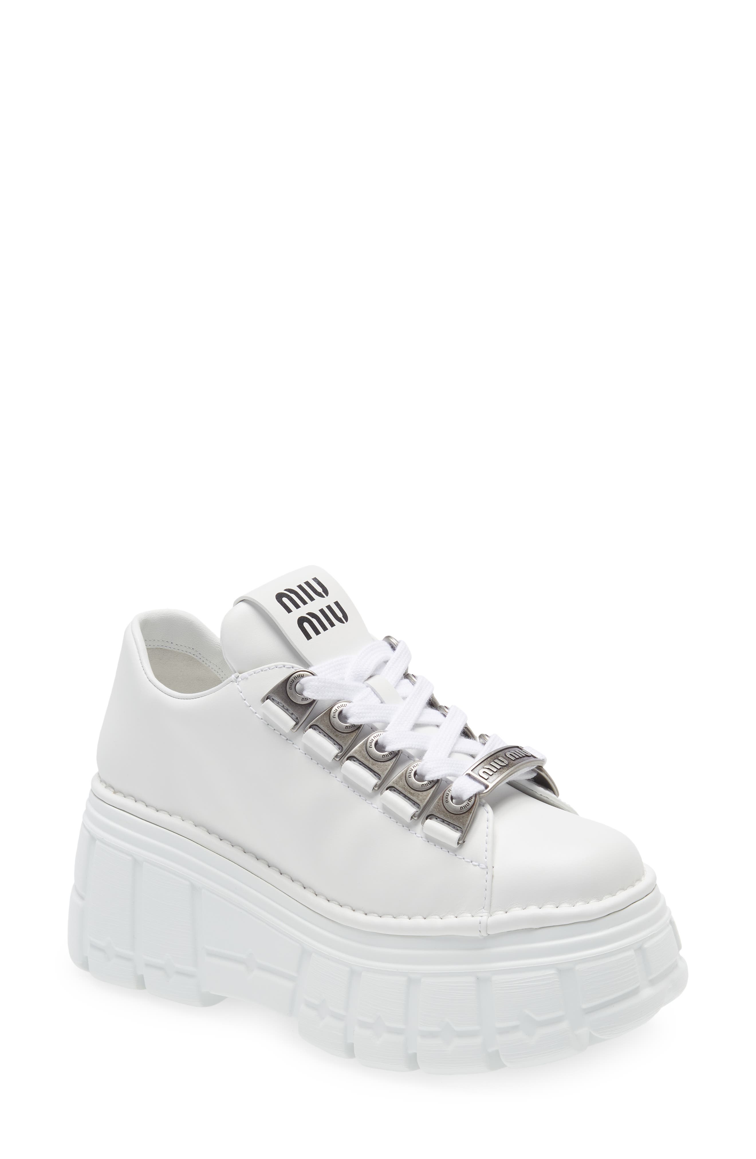 Miu Miu Platform Sneaker, Main, color, 