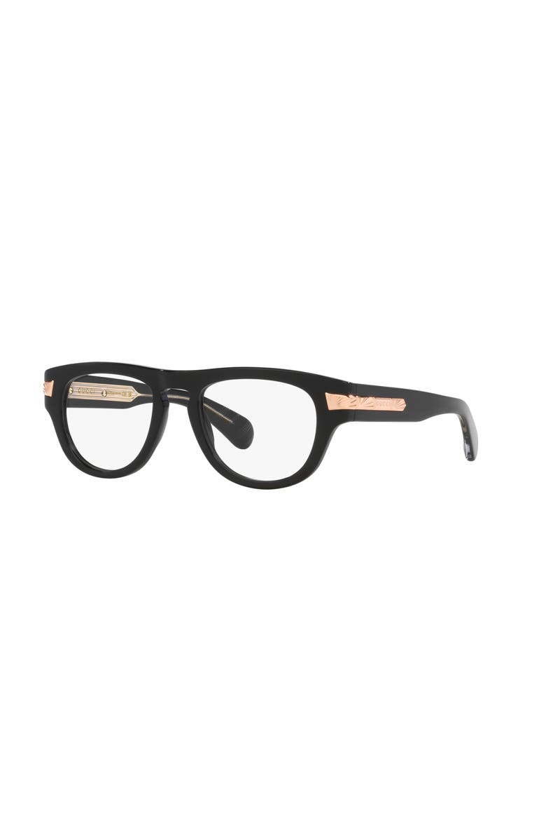 Gucci 51mm Round optical glasses, Main, color, Black