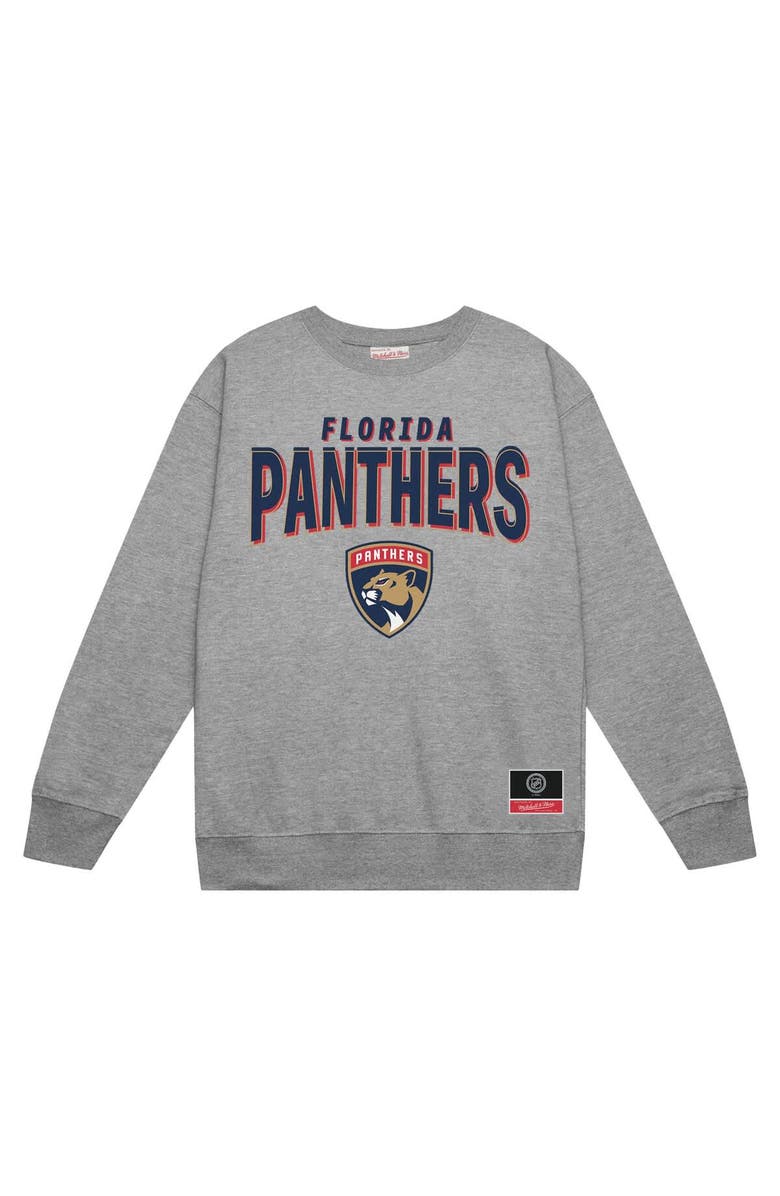 Mitchell & Ness Men's Mitchell & Ness Heather Gray Florida Panthers 2025 Stanley Cup Champions Pullover Sweatshirt, Alternate, color, 