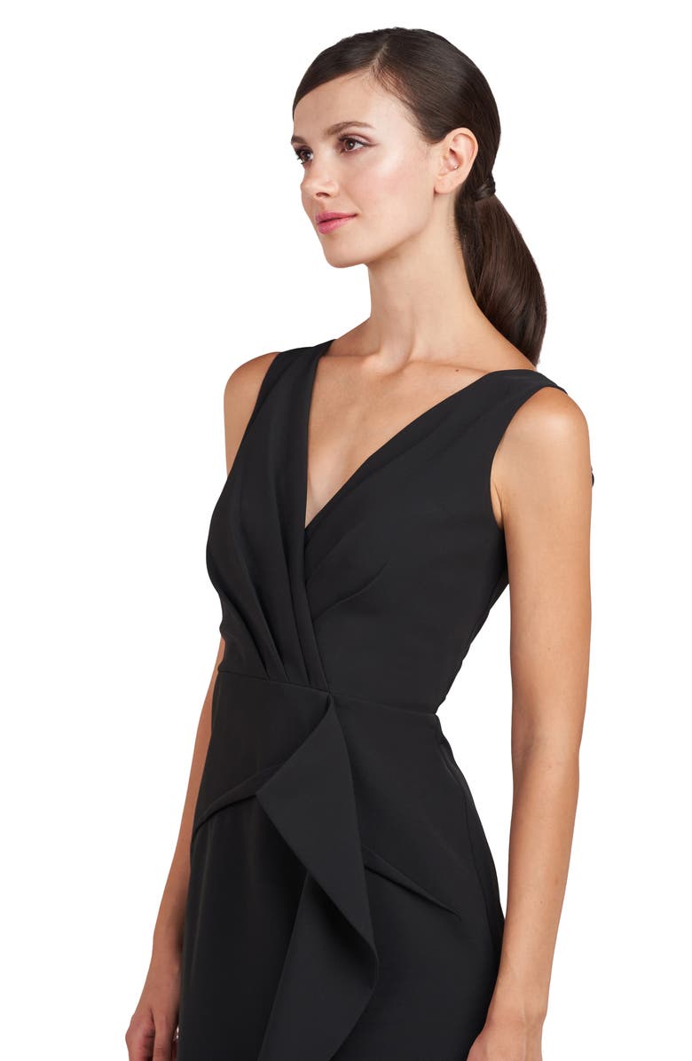 Kay Unger Brynn Ruffle Midi Sheath Dress, Alternate, color, 