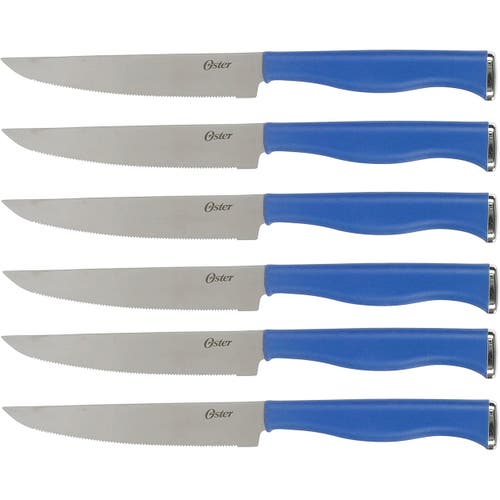 Oster Langmore 15 Piece Stainless Steel Blade Cutlery Set In Blue