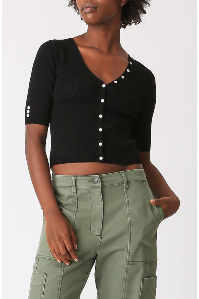 Sloane Crop Cardigan, Main, color, ONYX