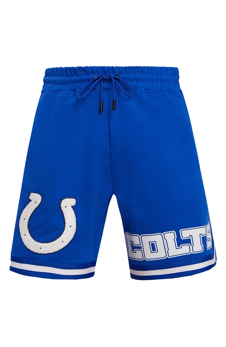 PRO STANDARD Men's Pro Standard Royal Indianapolis Colts Classic Chenille Shorts, Alternate, color, 