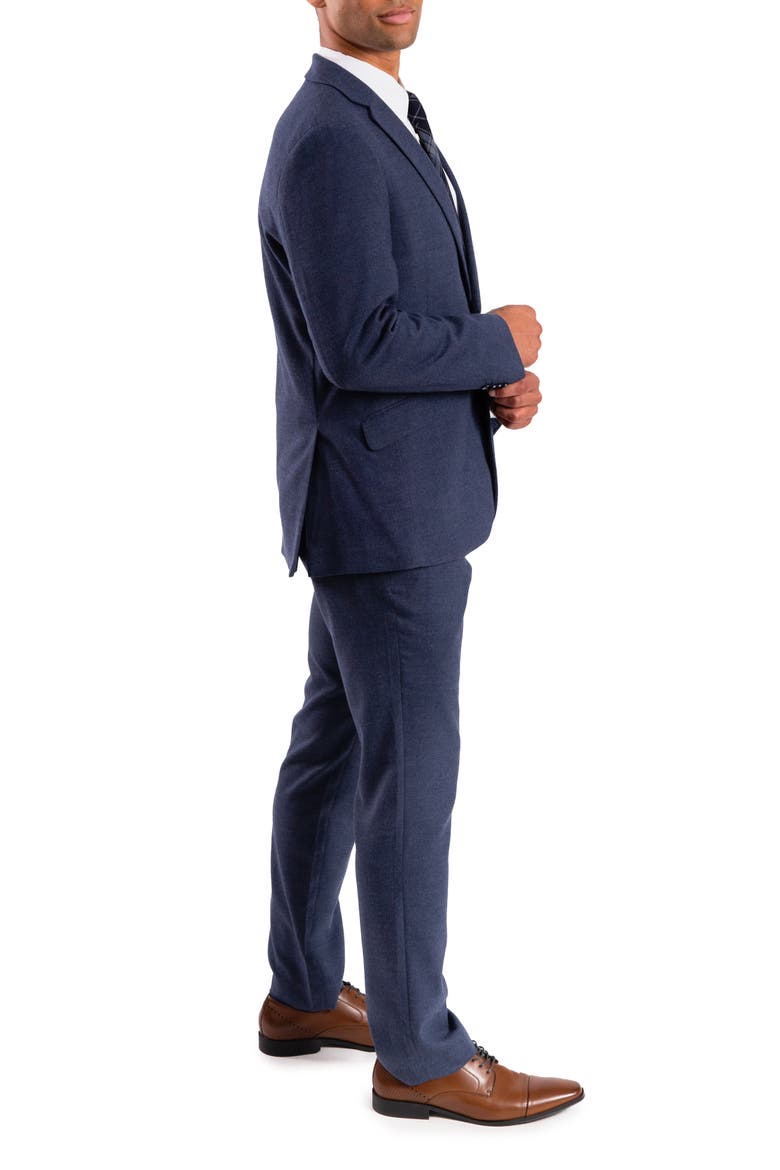 Navy Donegal Twist Trim Fit Suit, Alternate, color, NAVY