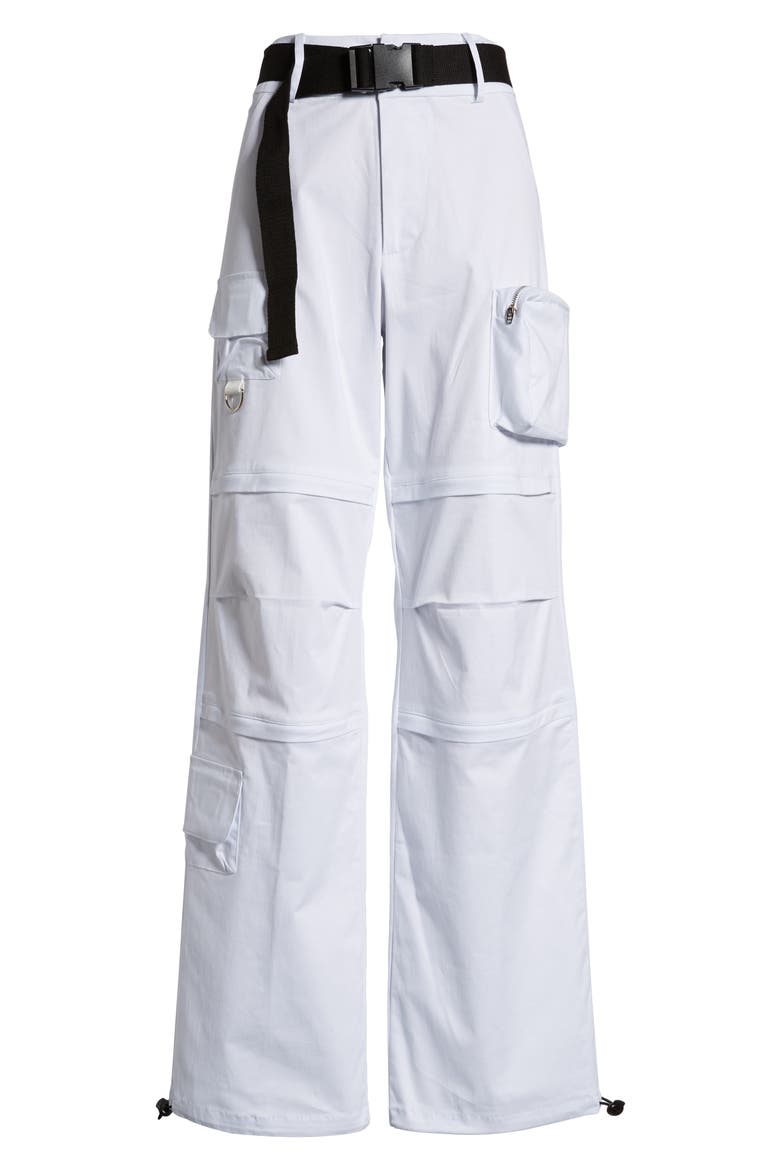 I.AM.GIA. Edam High Rise Cargo Pants with Webbed Belt, Alternate, color, WHITE