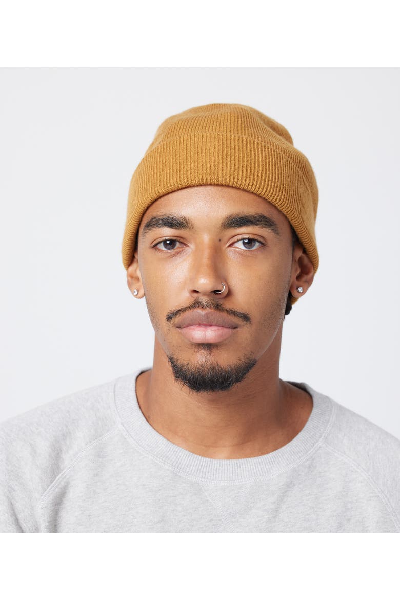 Fitted Cuff Beanie, Main, color, Turmeric
