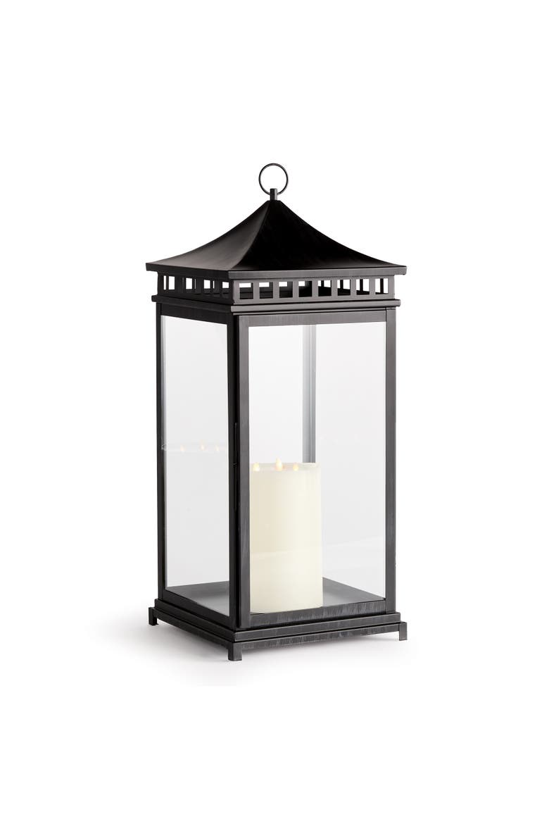 Kito Outdoor Lantern Candle Holder Large, Main, color, Black
