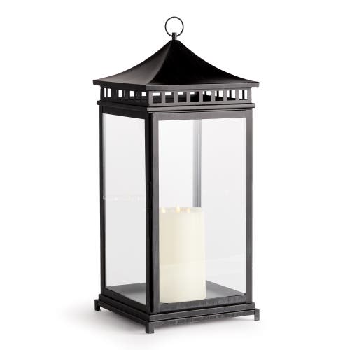 Napa Home & Garden Kito Outdoor Lantern Candle Holder Large In Black