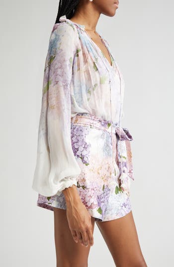 Floral Print Billow Top