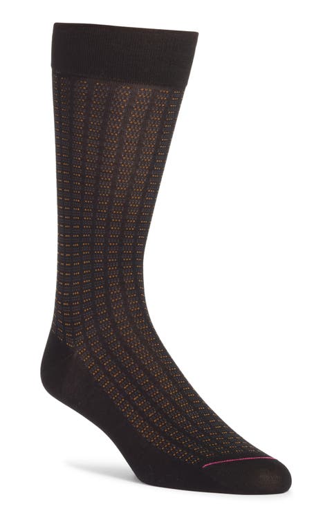 Mason Geo Pattern Cotton Blend Dress Socks