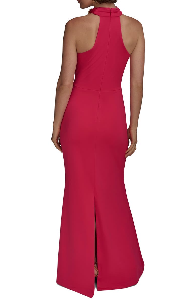 Donna Karan New York Funnel Neck Mermaid Gown, Alternate, color, Audacious