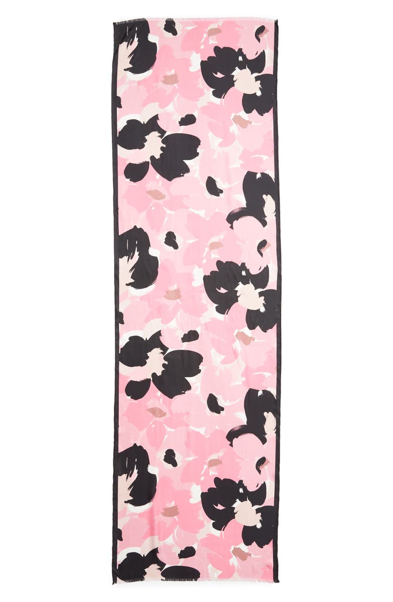 Kate Spade New York brush bloom silk scarf, Alternate, color, 