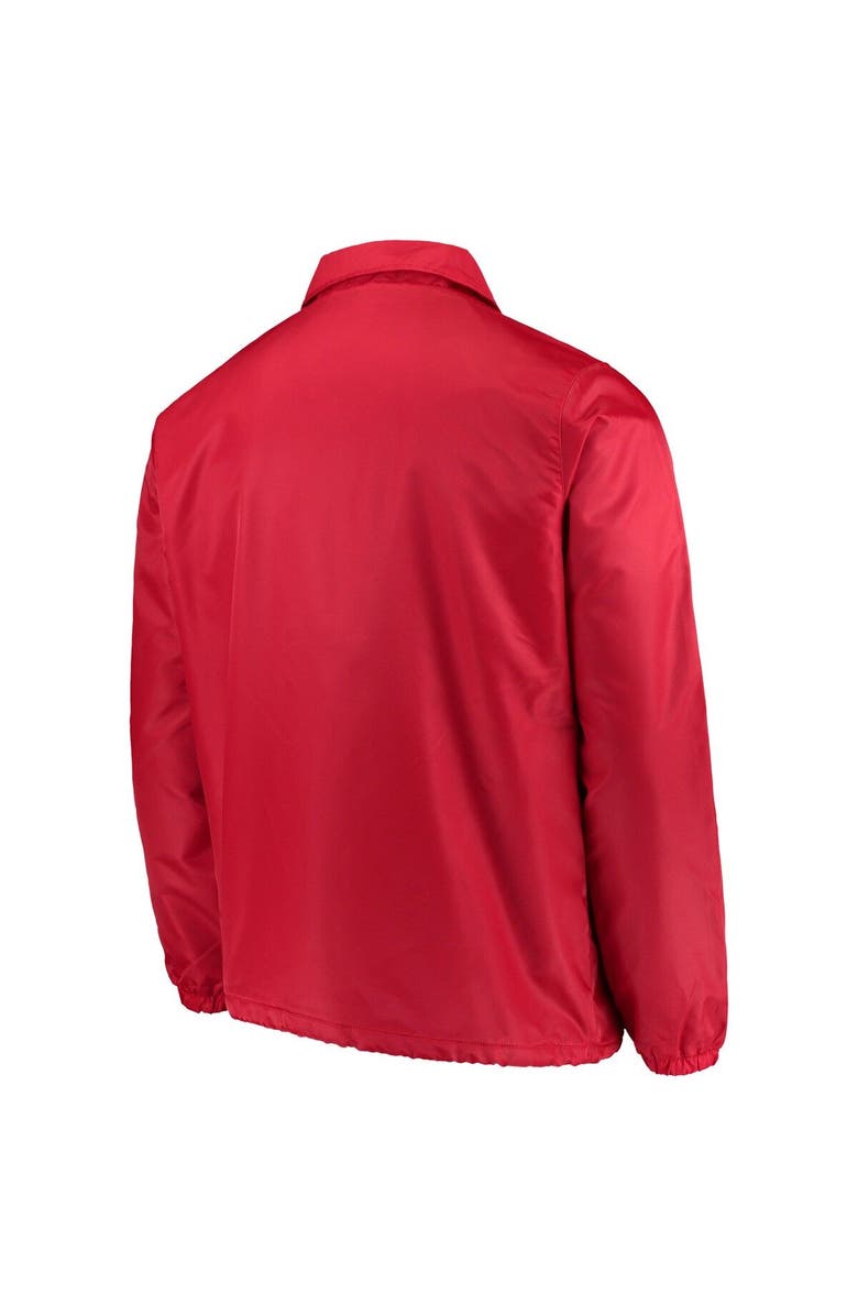 STARTER Men's Starter Red Louisville Cardinals The General Coach's Full-Snap Jacket, Alternate, color, 