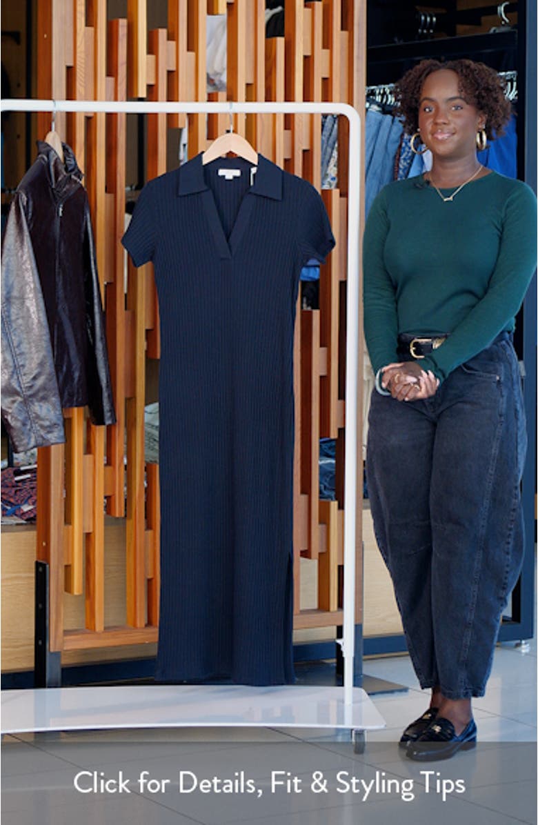 Rib Polo Midi Dress, sales video thumbnail